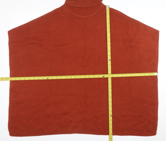 Womens UK Size One Size FIRST AND I Brown Cape Jumper