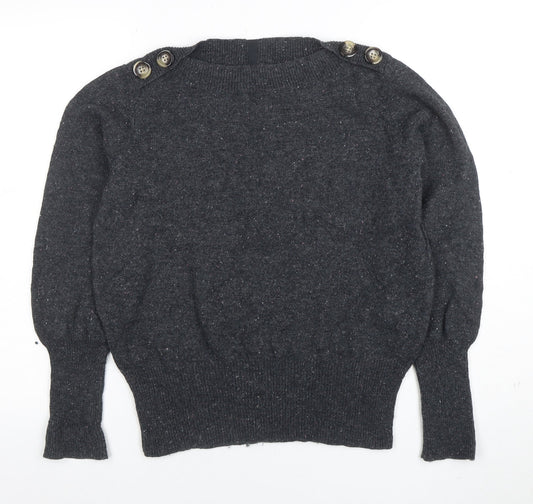 Womens UK Size 14 Per Una Grey Pullover Jumper