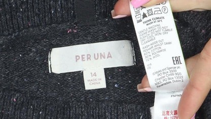 Womens UK Size 14 Per Una Grey Pullover Jumper