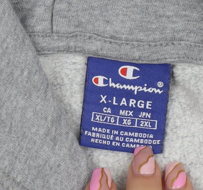 Mens UK Size XL Champion Grey Pullover Hoodie