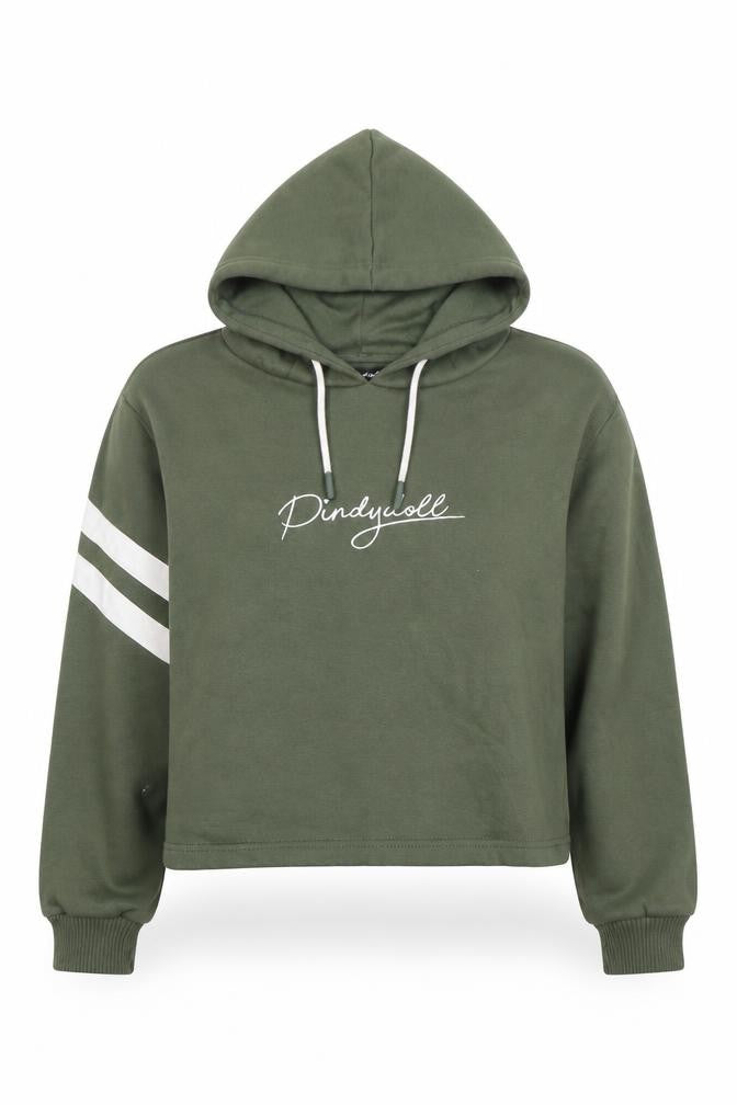 Womens UK Size 8 Pindydoll Green Pullover Hoodie