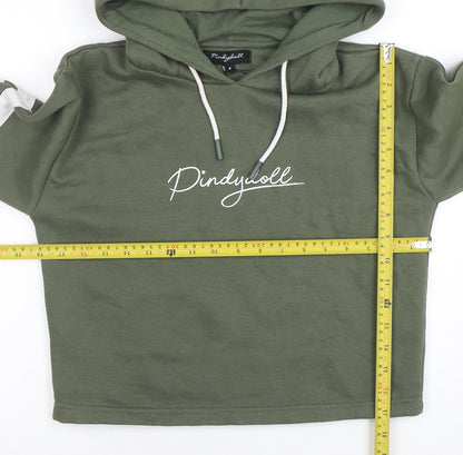 Womens UK Size 8 Pindydoll Green Pullover Hoodie