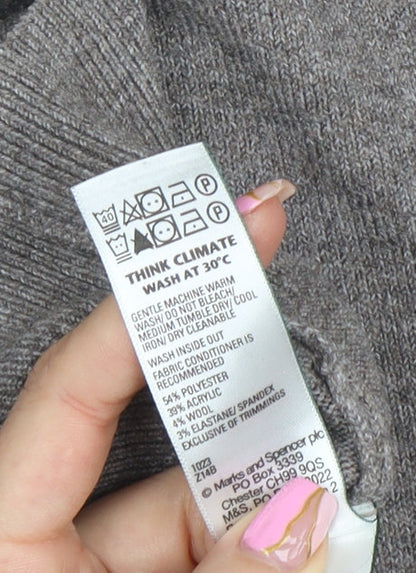 Womens UK Size XL Marks and Spencer Grey Pullover Jumper