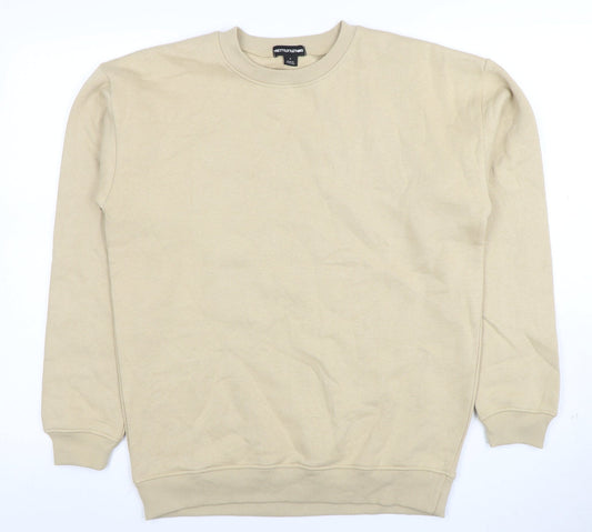 Mens UK Size S PRETTYLITTLETHING Beige Pullover Sweatshirt