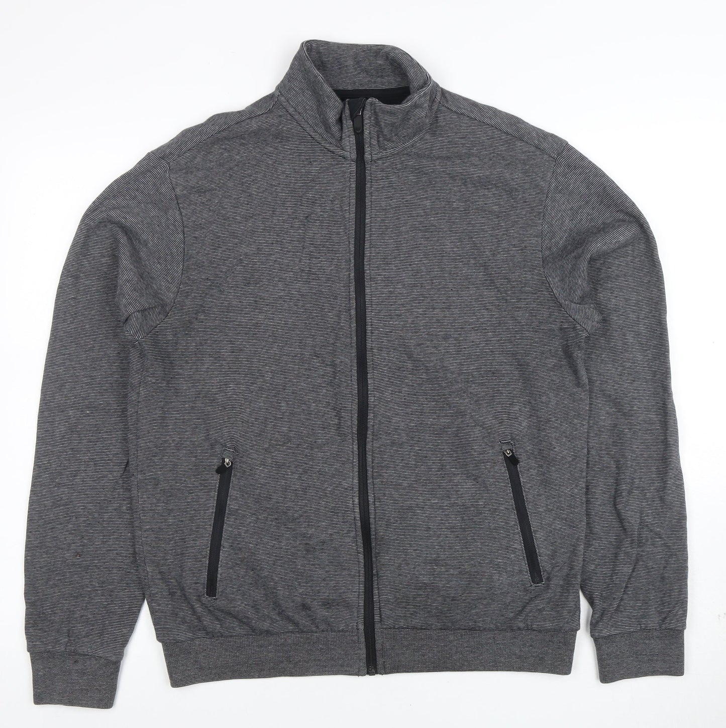 Mens UK Size S Marks and Spencer Grey Full Zip Sweatshirt