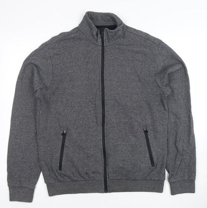 Mens UK Size S Marks and Spencer Grey Full Zip Sweatshirt