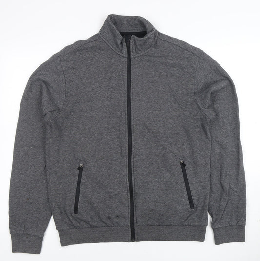 Mens UK Size S Marks and Spencer Grey Full Zip Sweatshirt