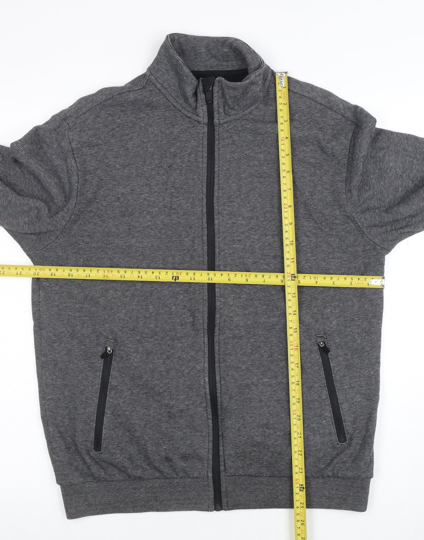 Mens UK Size S Marks and Spencer Grey Full Zip Sweatshirt