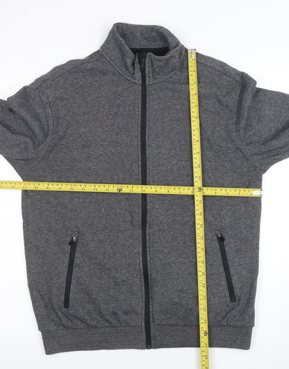 Mens UK Size S Marks and Spencer Grey Full Zip Sweatshirt
