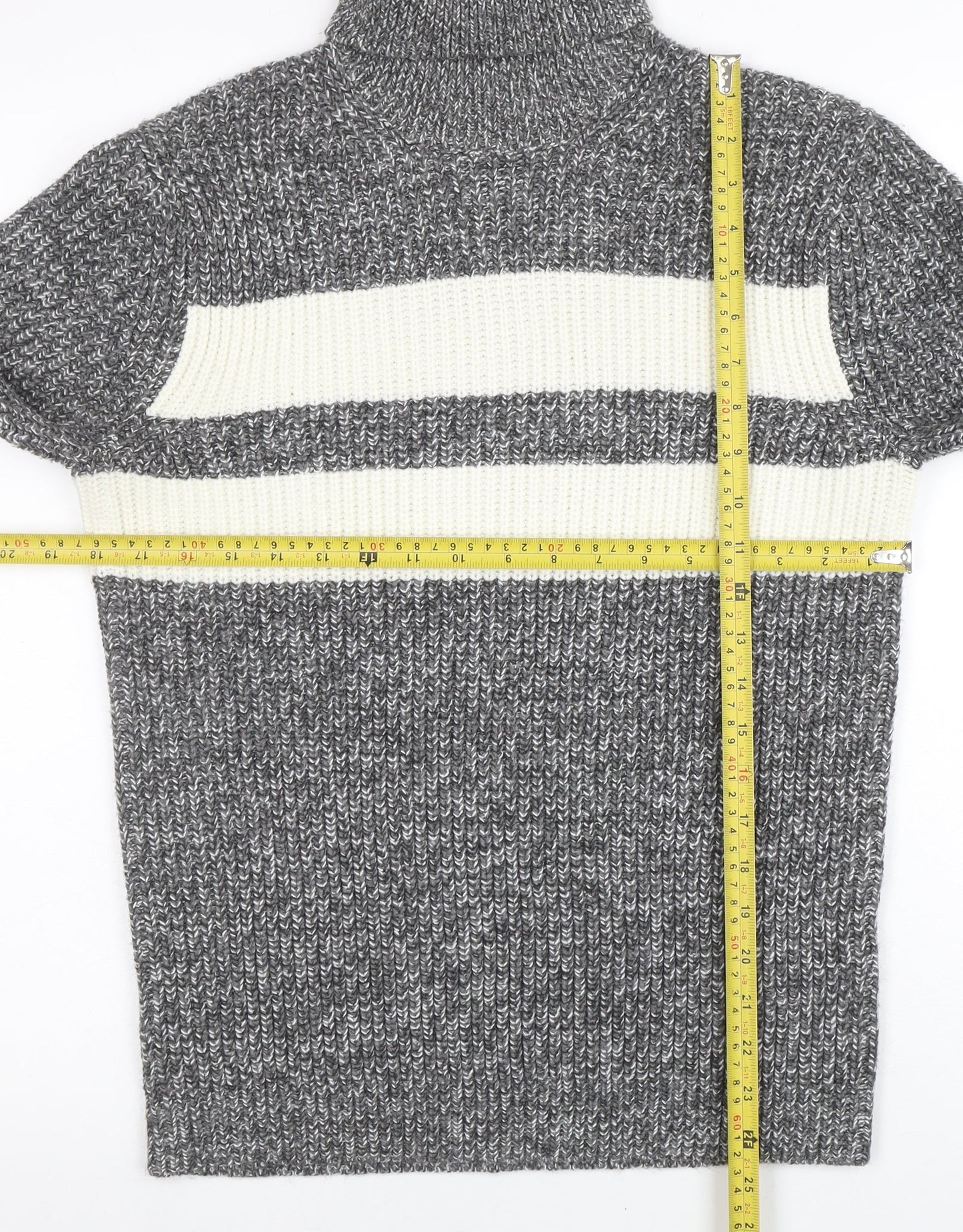 Mens UK Size XS Topman Grey Pullover Jumper