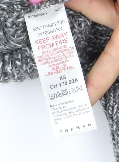 Mens UK Size XS Topman Grey Pullover Jumper