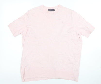 Marks and Spencer Women Pink Short Sleeve Knit T-Shirt Size 14