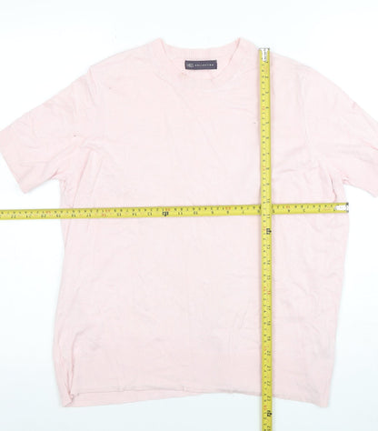 Marks and Spencer Women Pink Short Sleeve Knit T-Shirt Size 14