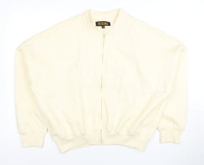 Womens UK Size XS Rising Beige Full Zip Sweatshirt