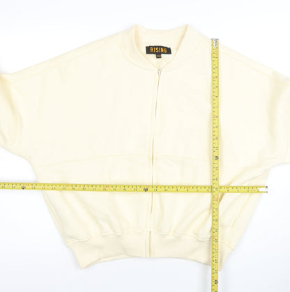 Womens UK Size XS Rising Beige Full Zip Sweatshirt