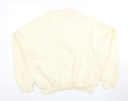 Womens UK Size XS Rising Beige Full Zip Sweatshirt