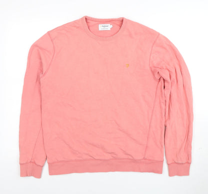 Mens UK Size L Farah Pink Pullover Sweatshirt