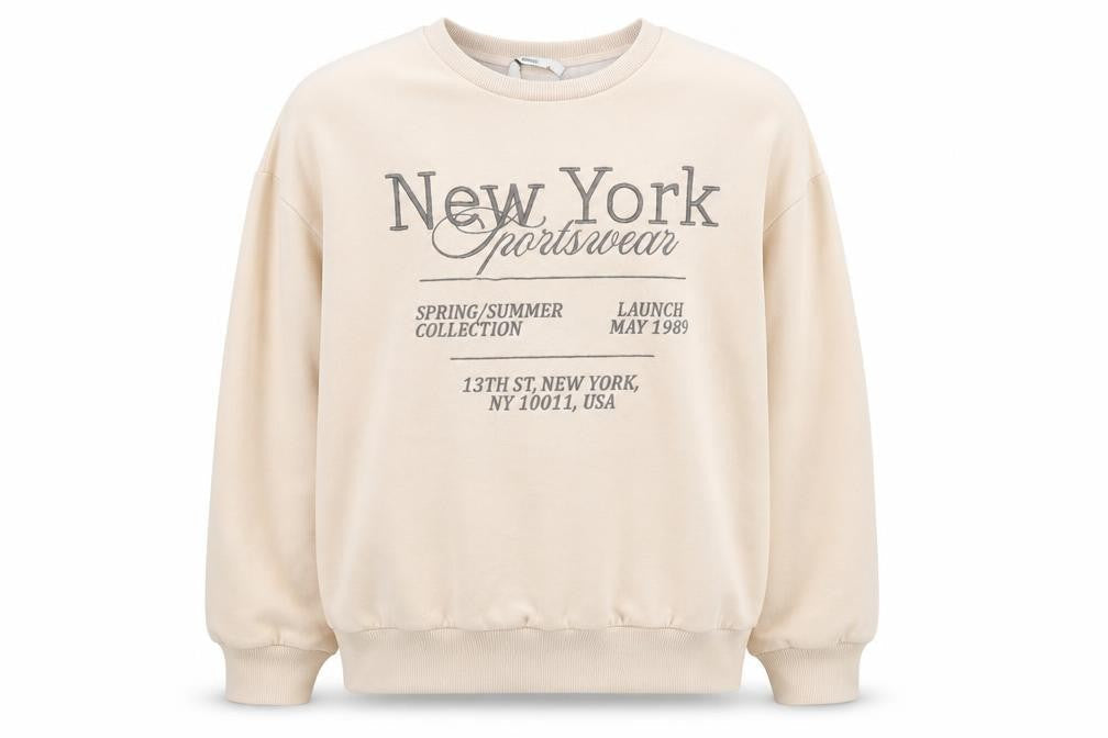 Womens UK Size M George Beige Pullover Sweatshirt