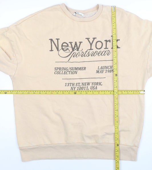 Womens UK Size M George Beige Pullover Sweatshirt
