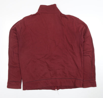 Mens UK Size L Debenhams Red Full Zip Sweatshirt