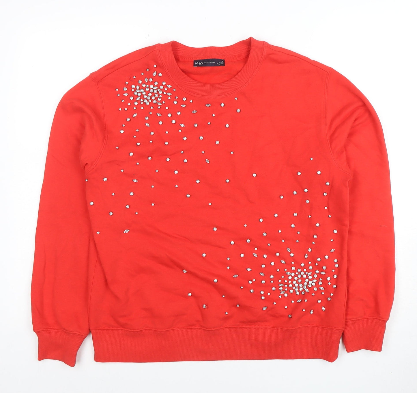 Womens UK Size S Marks and Spencer Red Pullover Sweatshirt