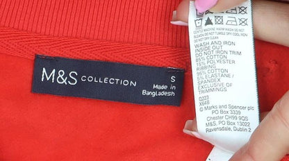 Womens UK Size S Marks and Spencer Red Pullover Sweatshirt