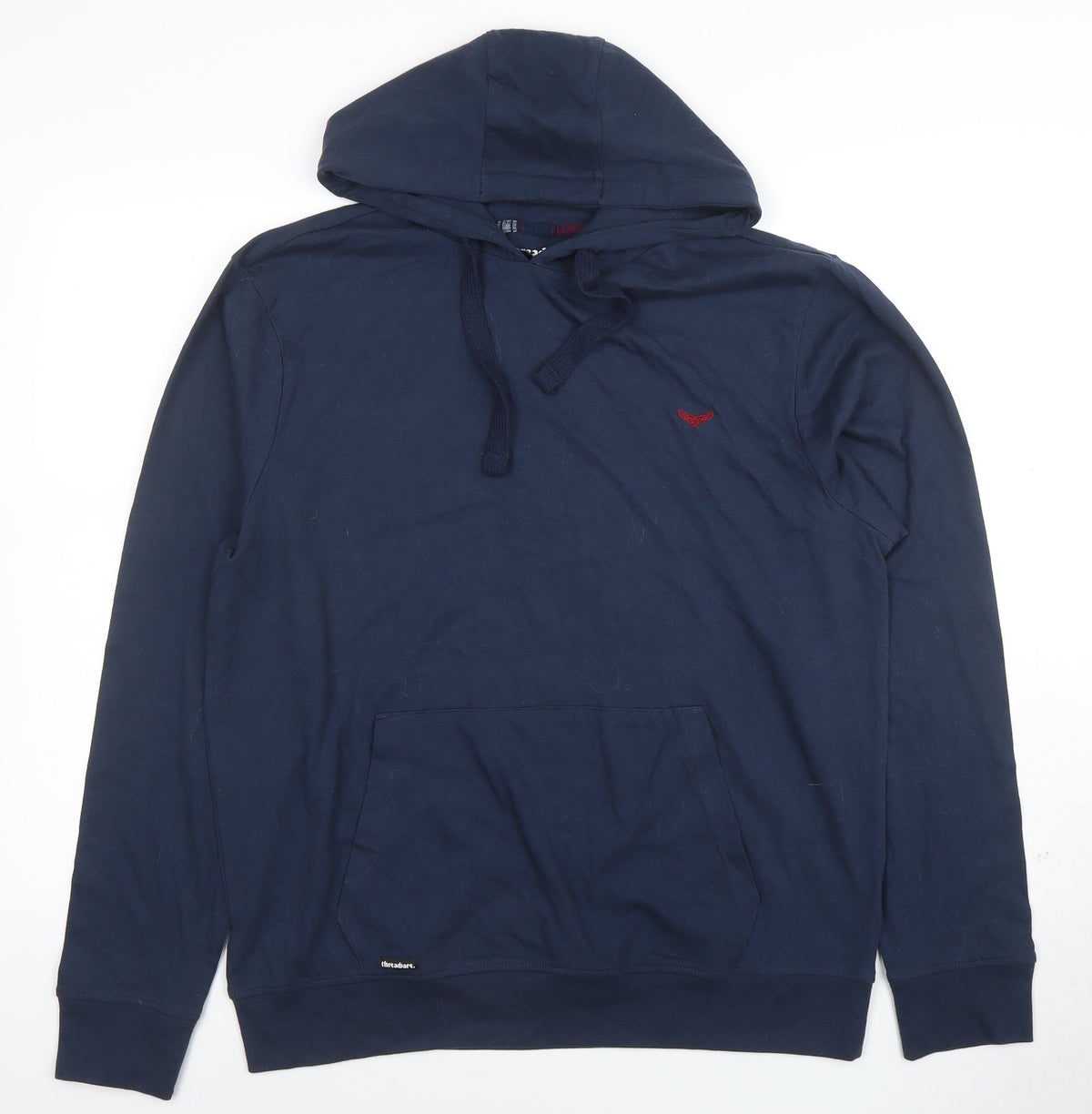 Mens UK Size L Threadbare Blue Pullover Hoodie