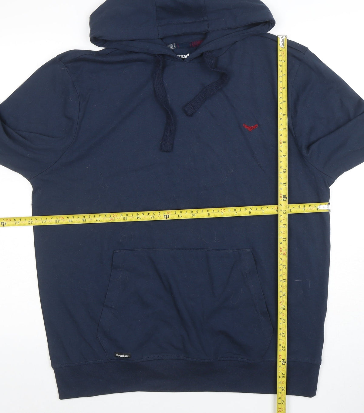 Mens UK Size L Threadbare Blue Pullover Hoodie