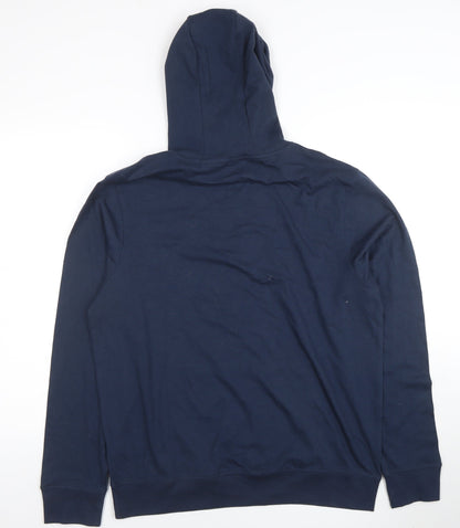 Mens UK Size L Threadbare Blue Pullover Hoodie