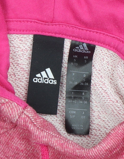 Womens UK Size S adidas Pink Pullover Hoodie
