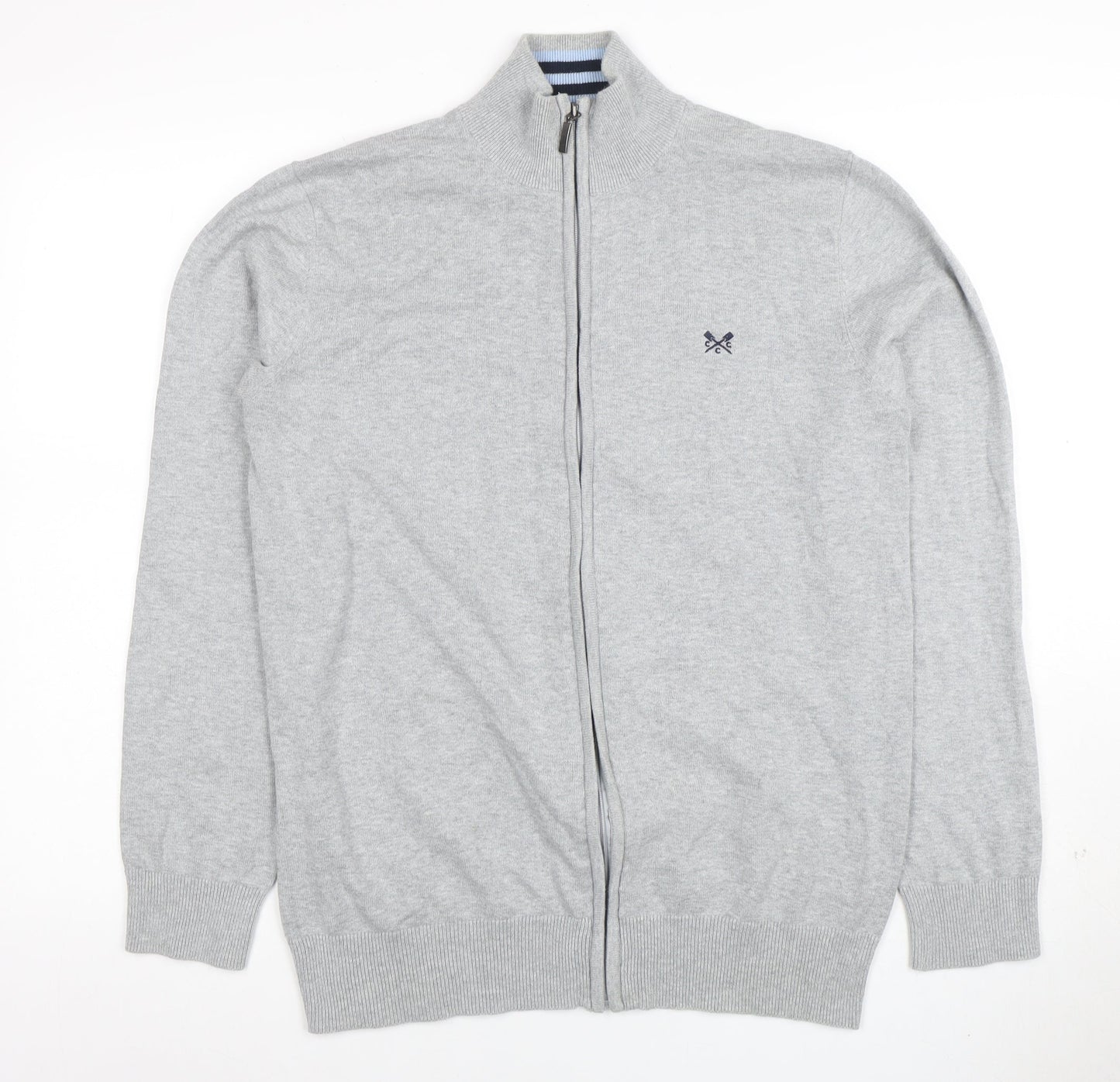 Mens UK Size M Crew Clothing Company Grey Full Zip Sweatshirt