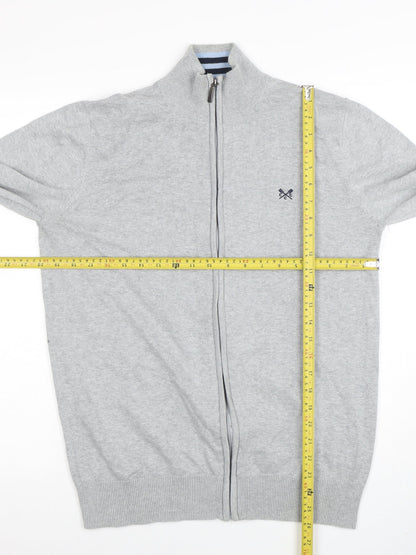Mens UK Size M Crew Clothing Company Grey Full Zip Sweatshirt