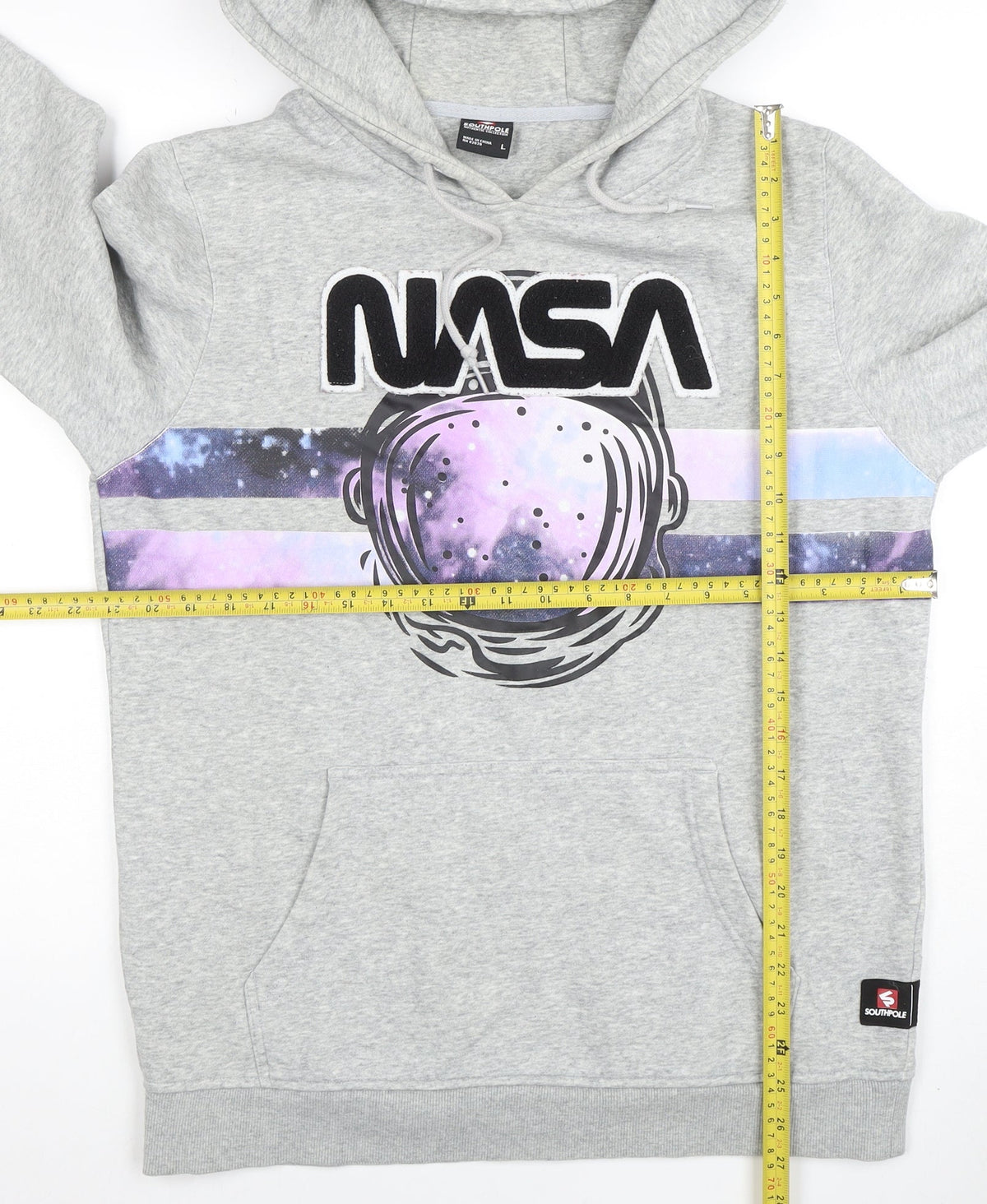 Mens UK Size L Southpole Grey Pullover Hoodie