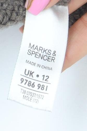 Womens UK Size 12 Marks and Spencer Brown Pullover Jumper