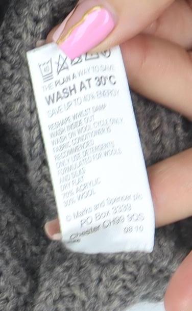 Womens UK Size 12 Marks and Spencer Brown Pullover Jumper