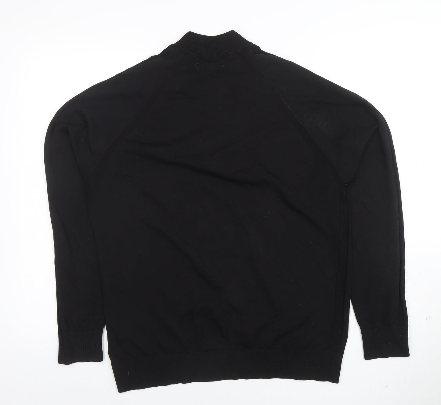 Mens UK Size L Marks and Spencer Black 1/2 Zip Sweatshirt