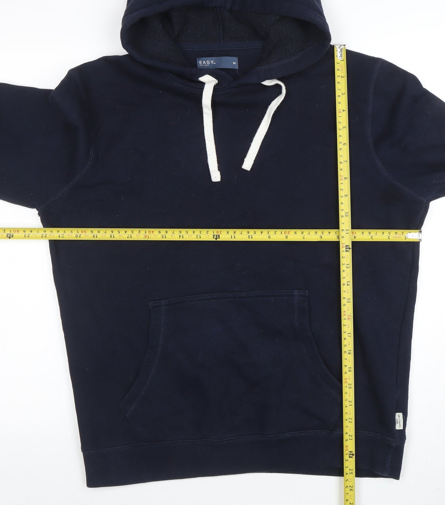 Mens UK Size M Easy Blue Pullover Hoodie