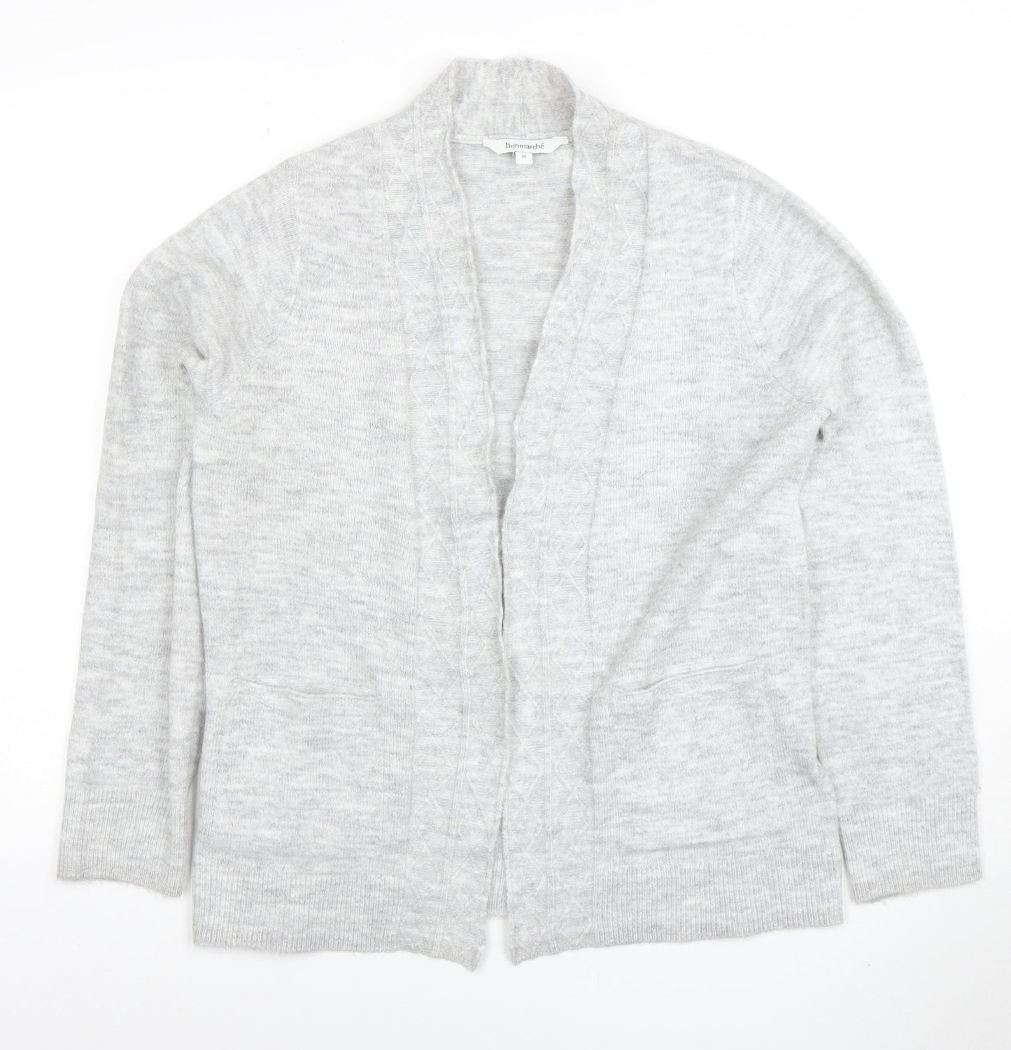 Womens UK Size 10 Bonmarché Grey Cardigan Jumper