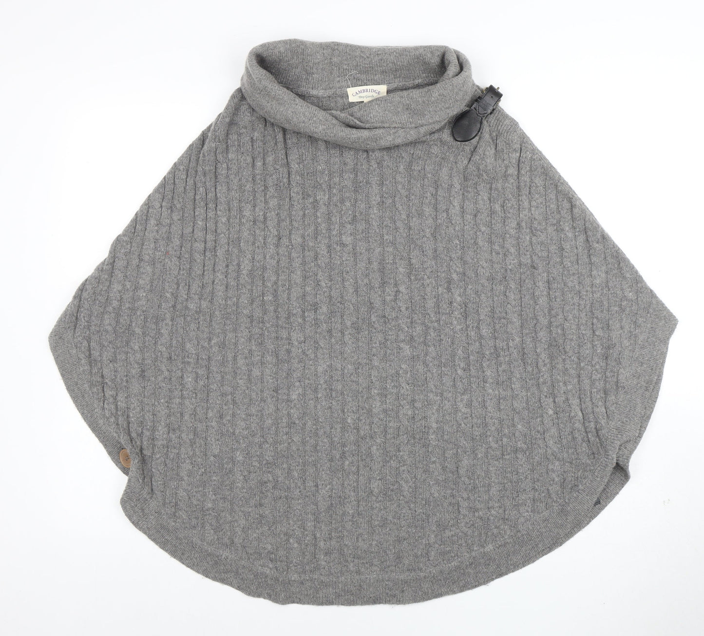 Womens UK Size S Cambridge Dry Goods Grey Cape Jumper