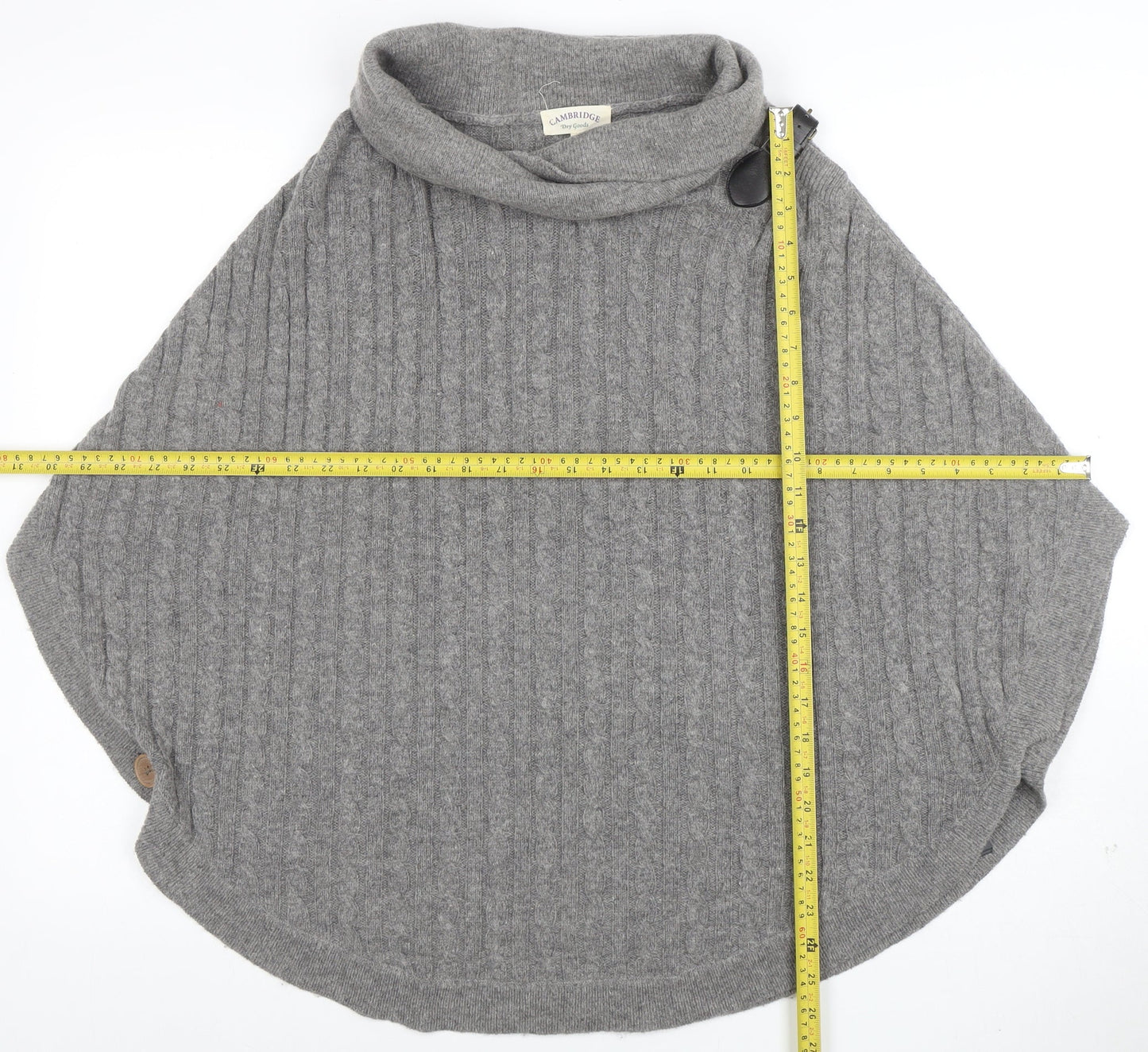 Womens UK Size S Cambridge Dry Goods Grey Cape Jumper