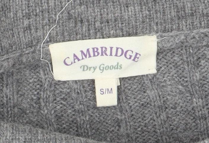 Womens UK Size S Cambridge Dry Goods Grey Cape Jumper