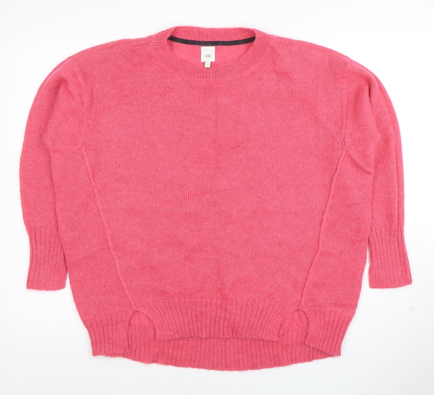 Womens UK Size S River Island Pink Pullover Jumper