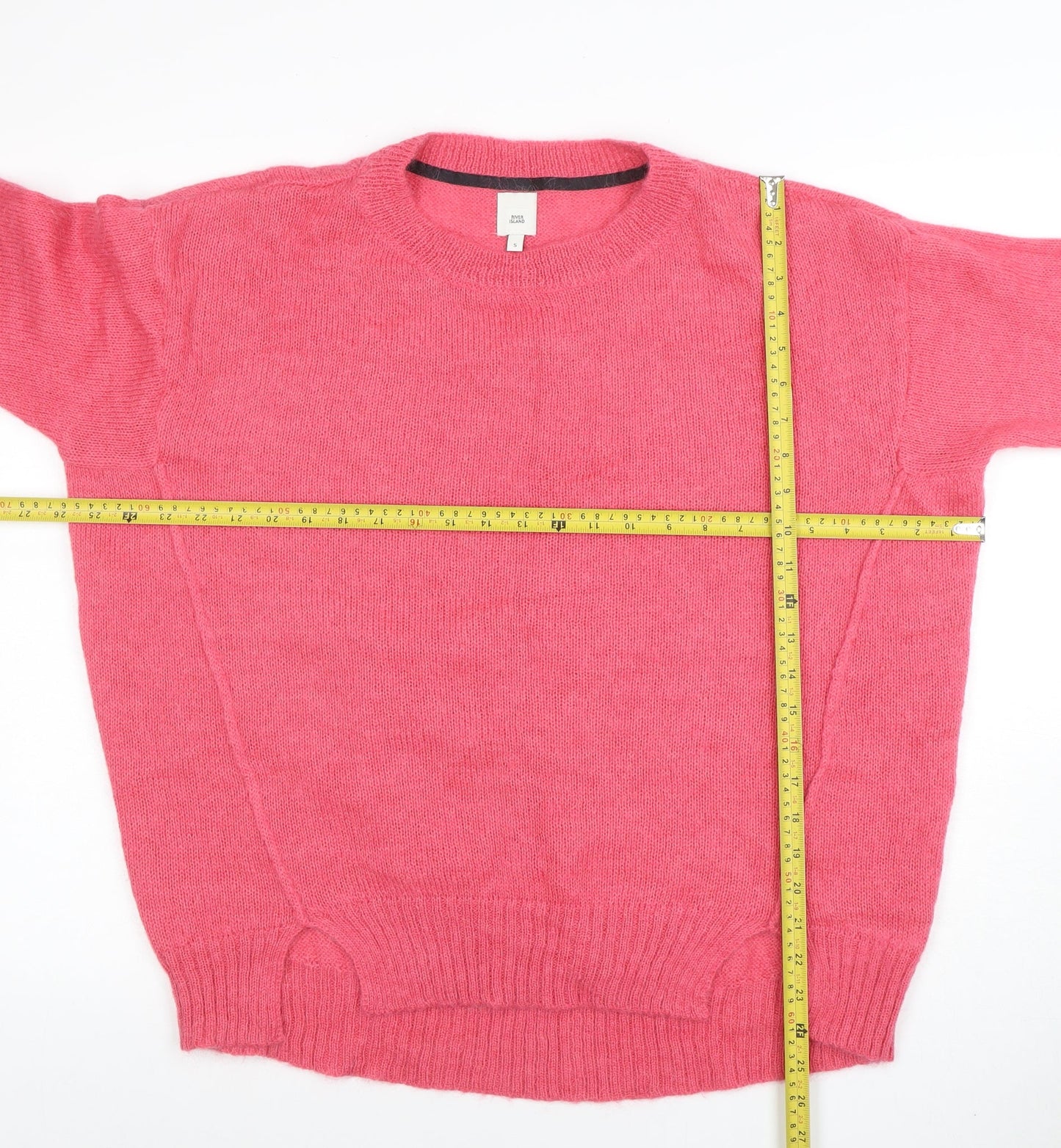 Womens UK Size S River Island Pink Pullover Jumper