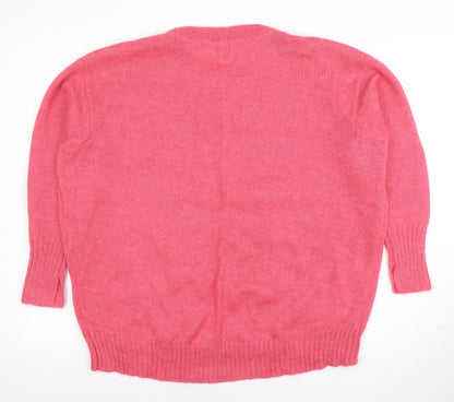 Womens UK Size S River Island Pink Pullover Jumper