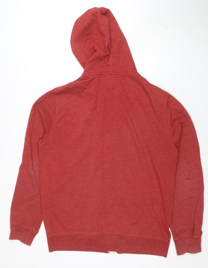 Mens UK Size M Old Navy Red Full Zip Hoodie