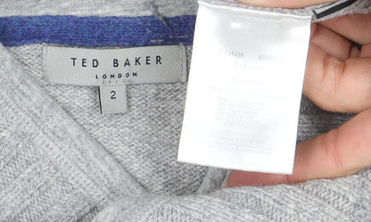 Mens UK Size M Ted Baker Grey Pullover Jumper