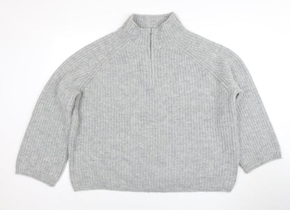 Womens UK Size 18 ASOS Grey Full Zip Jumper
