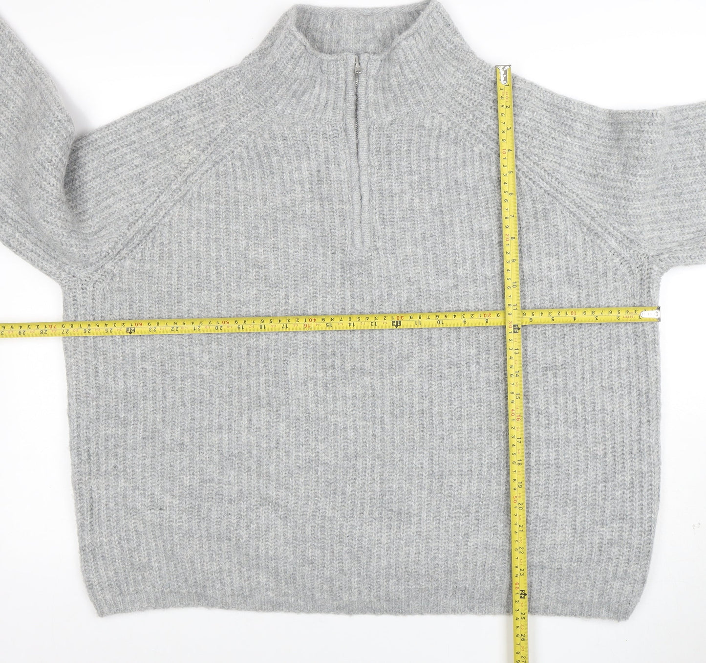 Womens UK Size 18 ASOS Grey Full Zip Jumper