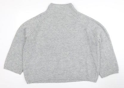 Womens UK Size 18 ASOS Grey Full Zip Jumper