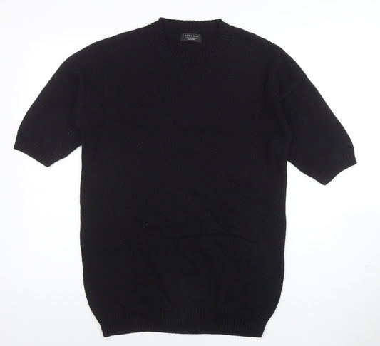 Mens UK Size M Zara Man Black Pullover Jumper